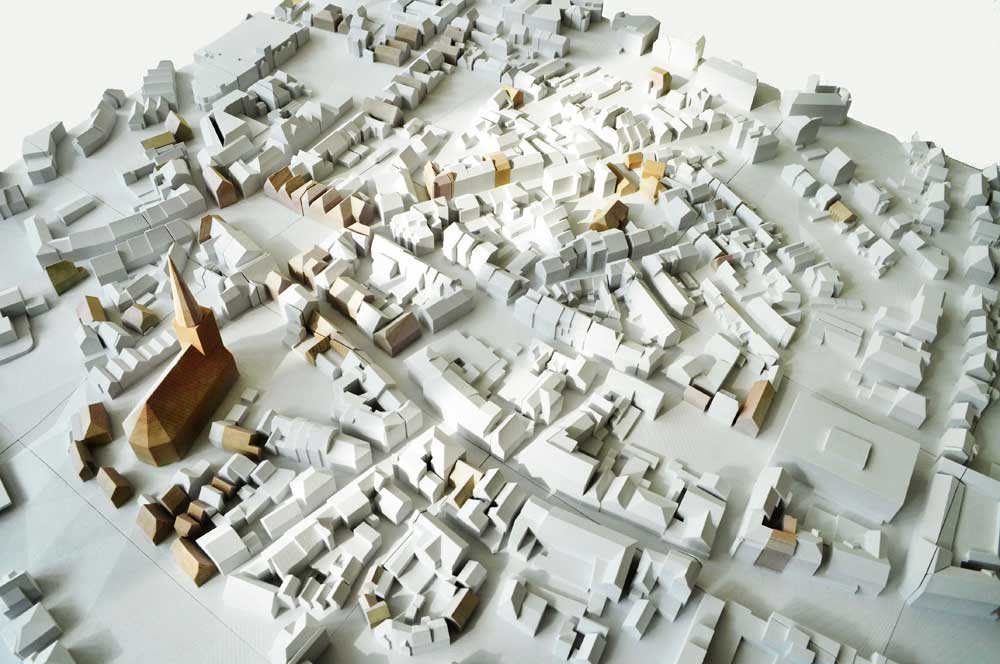 Gipsmodell der Unnaer Innenstadt