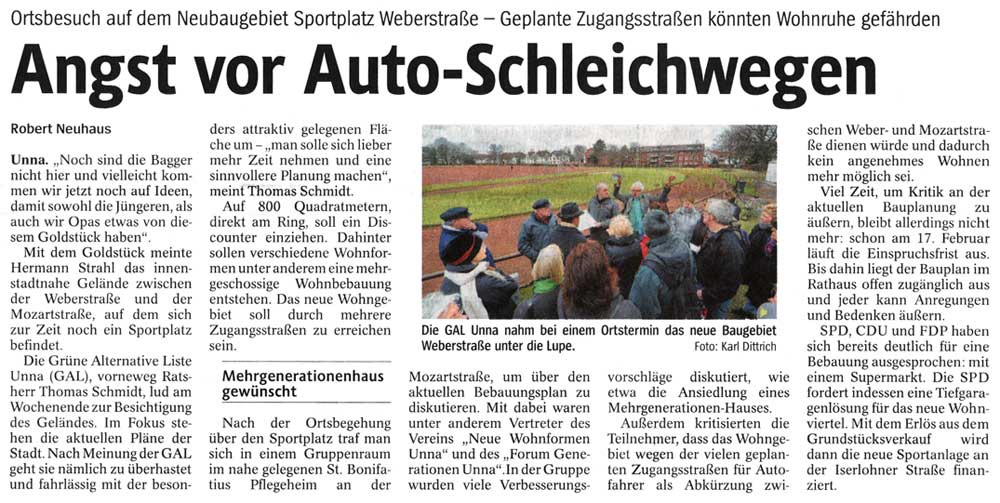 Angst vor Autoschleichwegen