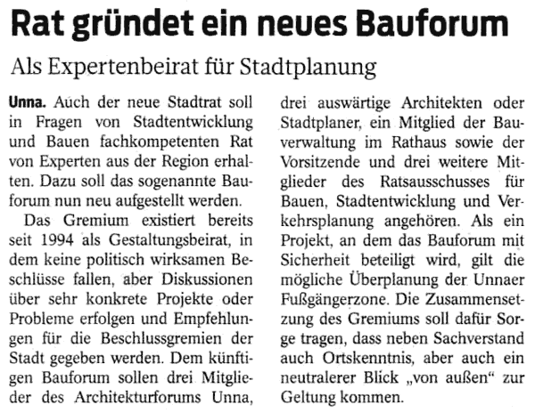 Stadtgespräch 4: Diskussion über Innenstadtplanung