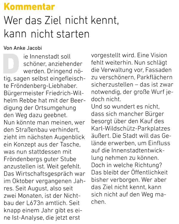 Stadtgespräch 4: Diskussion über Innenstadtplanung