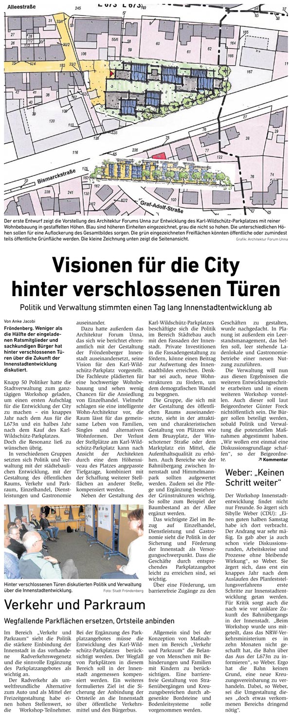 Visionen für die City hinter verschlossenen Türen