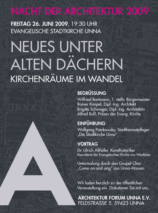 Plakat zur Nacht der Architektur 2009