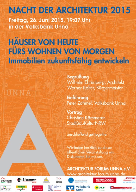 Plakat zur Nacht der Architektur 2015